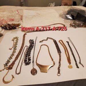 10 Necklaces, items # A-717-A-726, wt. 278 grams.